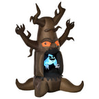 Aufblasbarer Halloween Baum Gespenst mit 3 Lichtern für den Garten Polyester Braun 180 x 140 x 240 cm