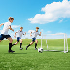 Fußballtor, robustes Netz, Kunststoff-Rahmen, Heringe, 180L x 92B x 124H cm, Weiß
