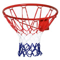 Basketballkorb, Indoor & Outdoor mit Ø46 cm Korb und Netz, Wandmontage, Basketball Board für Jugendliche Erwachsene, Rot + Blau + Weiß