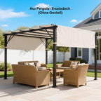 2 Pcs UV Protection Pergola Replacement Canopy, Pergola Shade Cover, Easy to Install, for 3 x 3(m) Pergola, Cream White