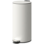 Kitchen Bin, 30 Litre Pedal Rubbish Bin with Removable Bucket, Cream
