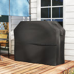  BBQ Cover for Rectangular Gas Grill, 600D UPF30+ Oxford Fabric Barbecue Cover for Waterproof Protection Rip-Proof, with Windproof Hook and Loop Fasteners, Vents, 147 x 61 x 122 cm, Black