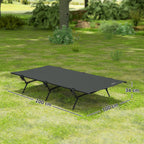 Feldbett faltbar Campingbett mit Tragetasche 200 x 100 x 36 cm bis 120 kg Extra Breit Schwarz