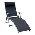 Sonnenliege klappbar Strandliege mit Kissen Liegestuhl mit 7-Fach verstellbare Rückenlehne Gartenliege Relaxliege Gartenstuhl bis 165 kg belastbar, für Garten Urlaub Outdoor, Schwarz