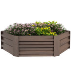 Hochbeet Gartenbeet Kr?uterbeet, wetterbest?ndig, offener Boden, 113 x 98 x30 cm, Dunkelbraun
