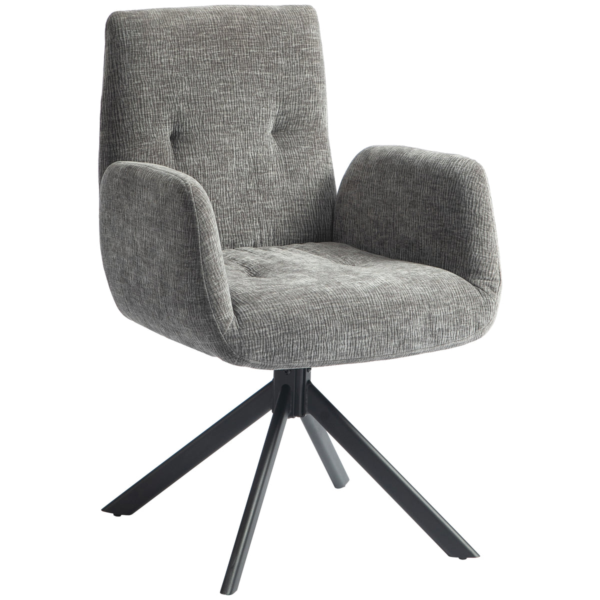 Polstersessel, Akzentsessel, modernes Design, drehbar, bis 120 kg, Dunkelgrau