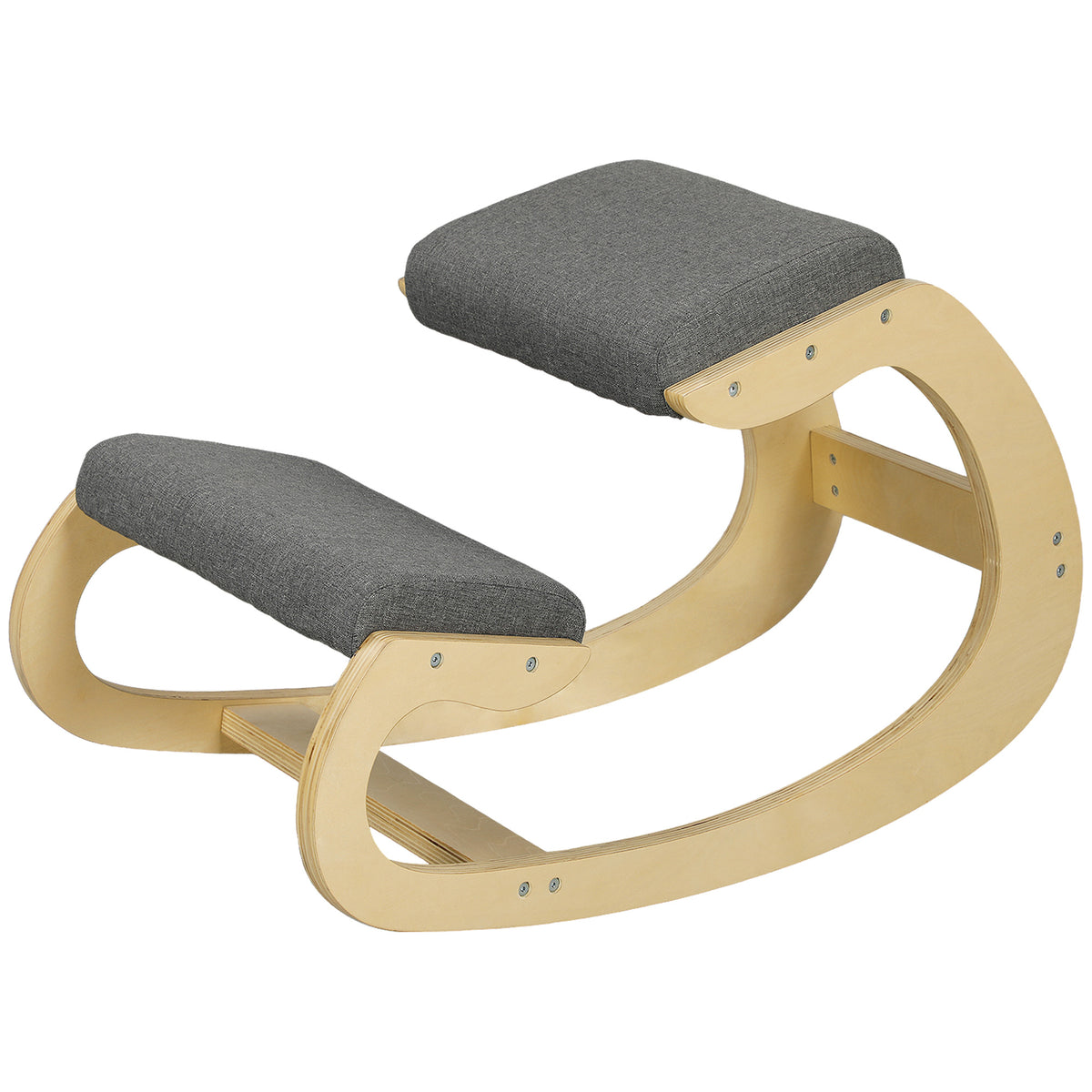 Ergonomischer, schaukelnder Kniehocker f¨¹r Homeoffice, zur Verbesserung der K?rperhaltung, Grau