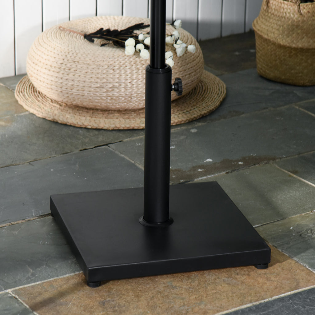 11kg Square Cement Parasol Base Concrete Umbrella Weight Stand Holder Patio Outdoor Garden Black