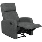 Relaxsessel, verstellbarer Liegesessel mit anpassbarer Beinst¨¹tze, Moderner Wohnzimmersessel mit Stoffbezug, Grau