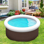 Aufblasbarer Pool, für 5 Personen, schneller Aufbau, robustes Material, braun, Ø300 x 76H cm