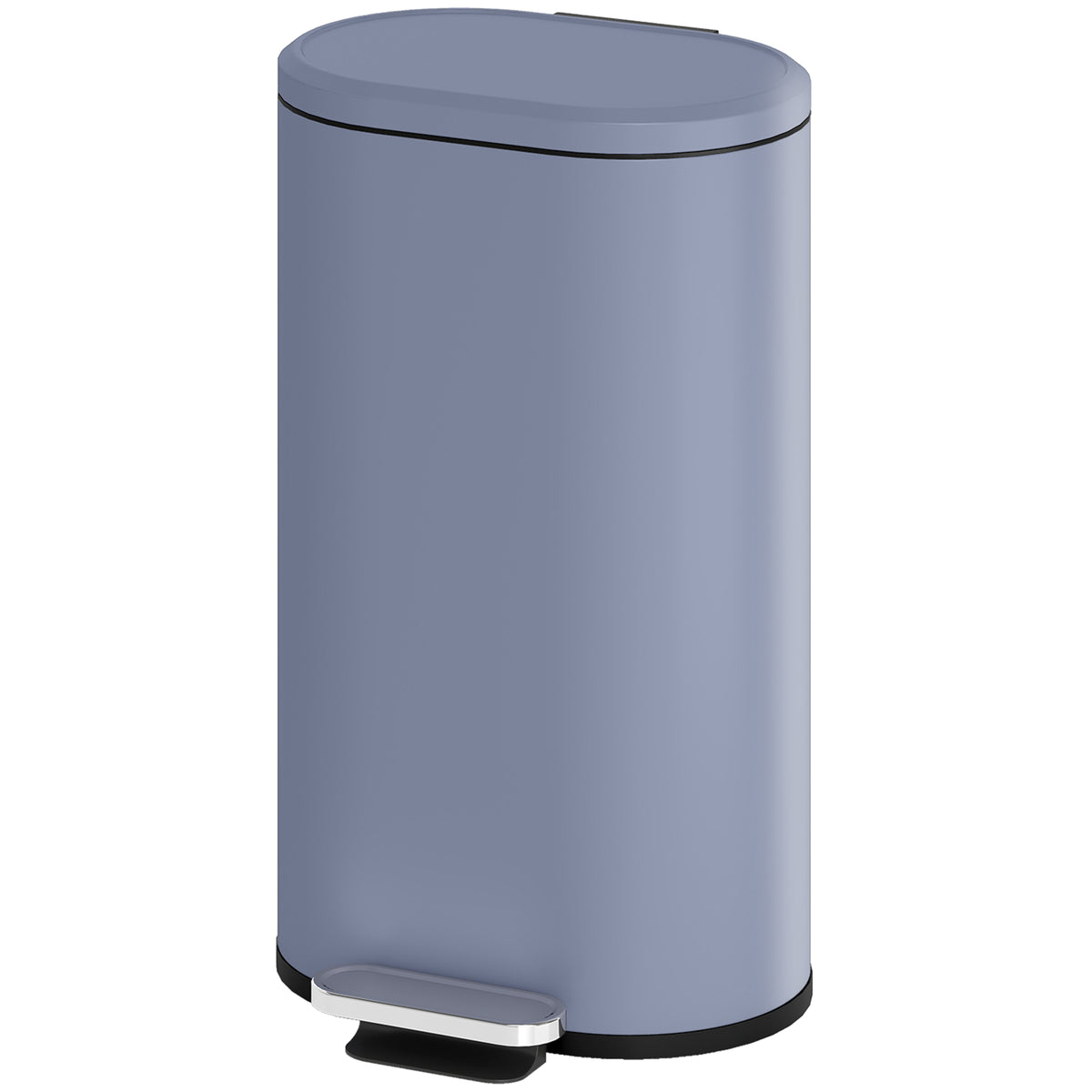30 L Modern Curved Kitchen Bin - Grey