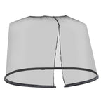 Outdoor Garden Umbrella Table Screen, 2.3 m Parasol Bug Mosquito Net Cover with Zipped Door, Patio Mosquito Netting Cover with Water Fillable Tube at Base, Black