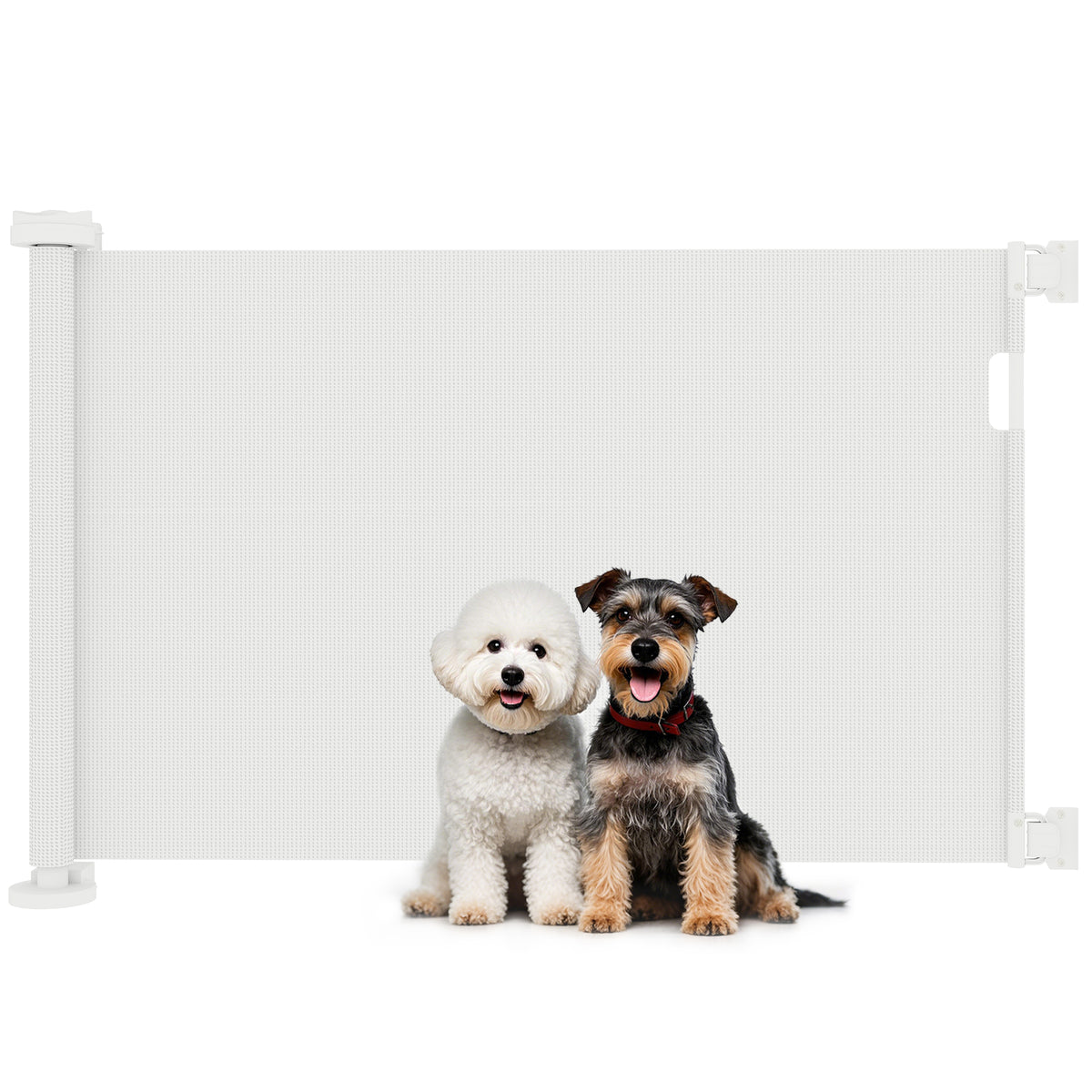 Treppenschutzgitter Ausziehbar 0-136cm 87 cm Hoch Türschutzgitter für Haustiere 142 x 10 x 87 cm Weiß