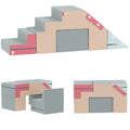 2-teiliges weiches Spielbl?cke-Set f¨¹r Kleinkinder, Kunstleder, Schaumstoff, zum Klettern, Bauen, Spielen, Bunt