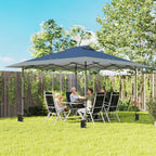 Pavillon ca. 4x4m Wasserdicht Stabil Winterfest Pop-up Faltpavillon mit Ein-Schritt-Schließfunktion UV 50+