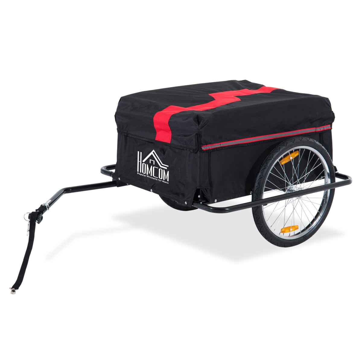 Fahrradanhänger Klappbar Lastenanhänger mit Kupplung,Transportwagen bis 40 kg belastbar, Transportanhänger Anhänger für Fahrrad Handwagen 140 x 88 x 60 cm