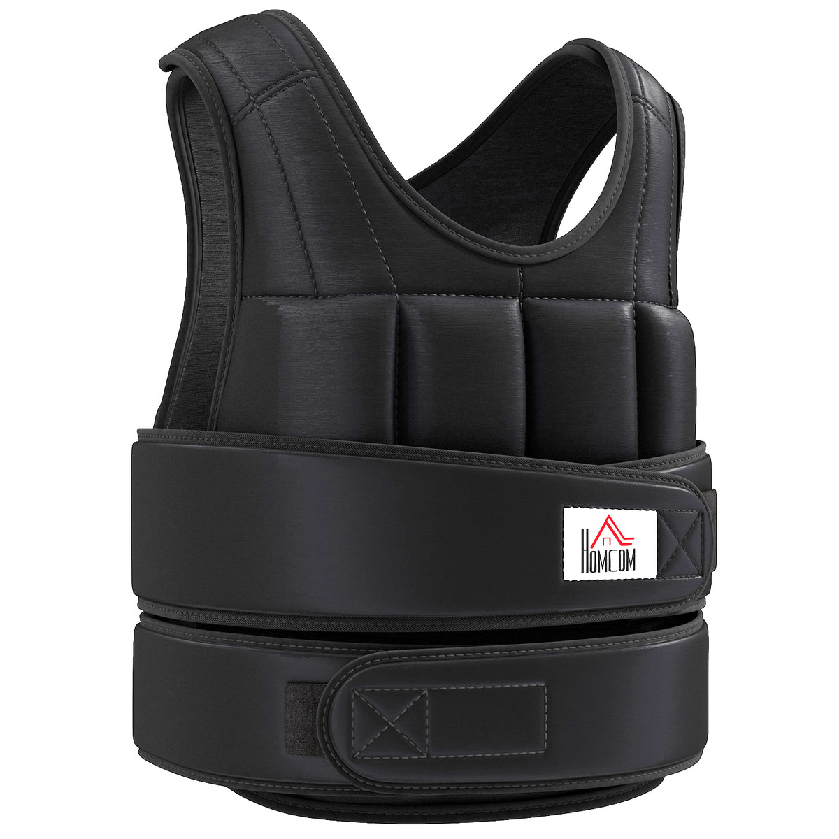 Gewichtsweste 10 KG verstellbare Trainingsweste mit herausnehmenbar Gewichten Schwarz