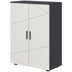 Badezimmerschrank, Badkommode, verstellbare Regale, bis zu 25 kg belastbar, Grau