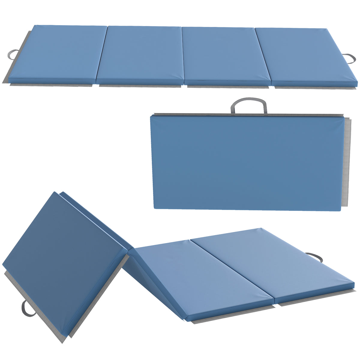 Trainingsmatte Faltbare Fitnessmatte 240 x 120 x 5 cm Hellblau