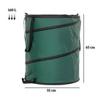 Gartensack 2x160L wasserdicht Gartenabfallsack mit Trageschlaufen Griffe, stabil robust Laubsack Gr¨¹n