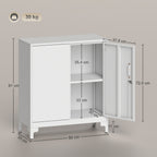 B¨¹roschrank aus Metall, verschlie?bare T¨¹ren, B¨¹rokommode, 2-stufiges Design, Wei?