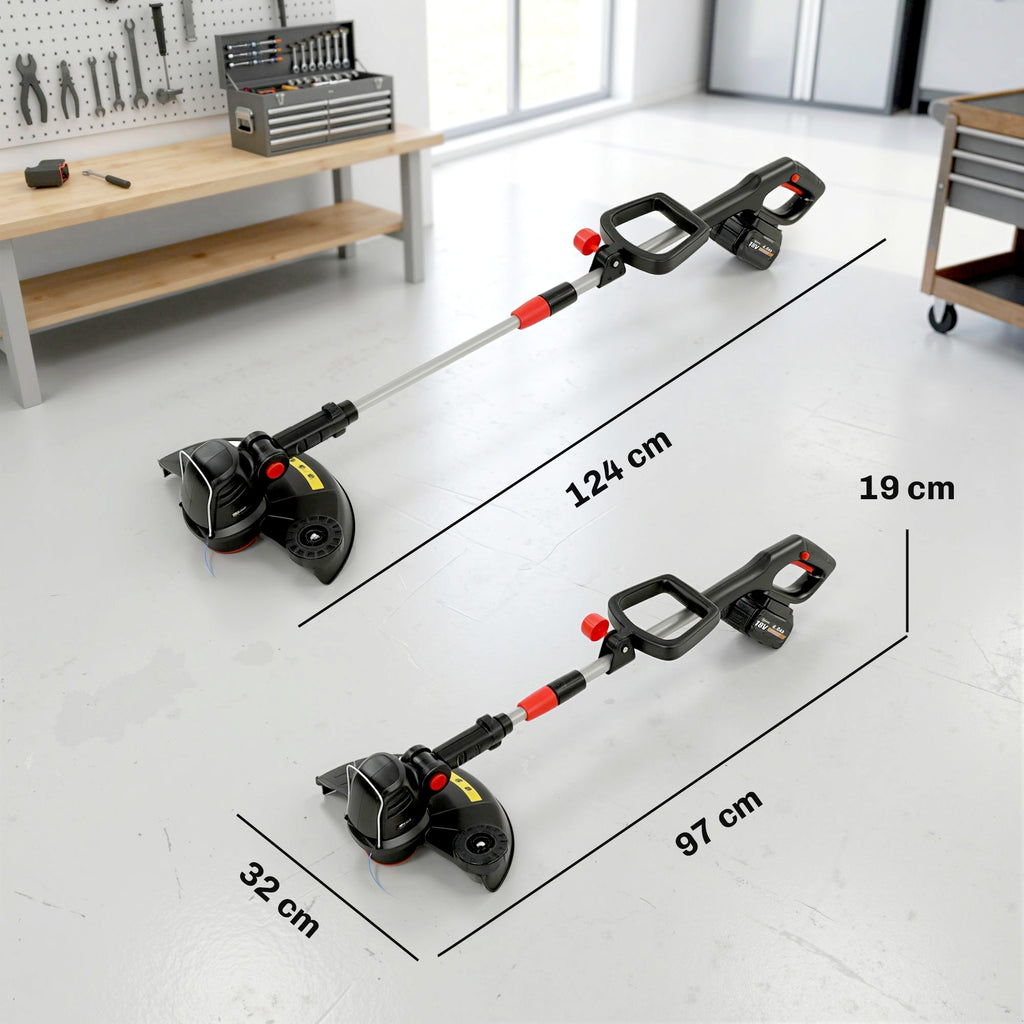 Akku Rasentrimmer 2-in-1 Freischneider mit 30 cm Schnittbreite