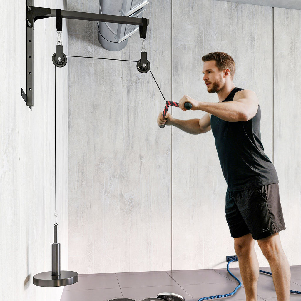 Fitness Latzug Gym Fitnesssger?te Kabelzug Pulley System Arm Krafttraining f¨¹r Zuhause