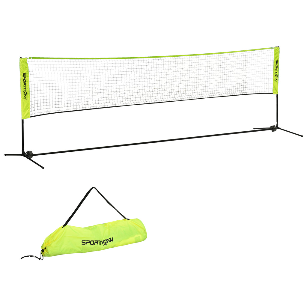 Badmintonnetz Set Faltbares Volleyballnetz 103/120/155H cm Gelb