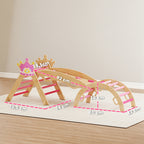 8-in-1 Indoor-Kletterger¨¹st f¨¹r Kinder, Prinzessinnen-Design, Rutsche, Rampe, Bogen, Holz