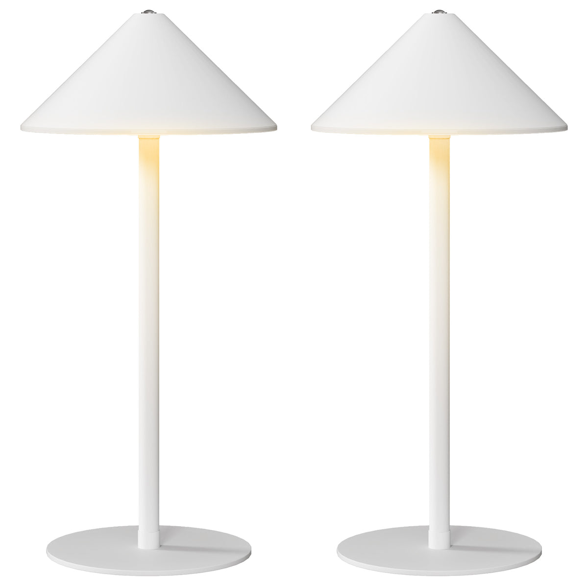 LED-Tischlampe mit USB-Kabel, Touchschalter, Metall, wiederaufladbar, Weiß