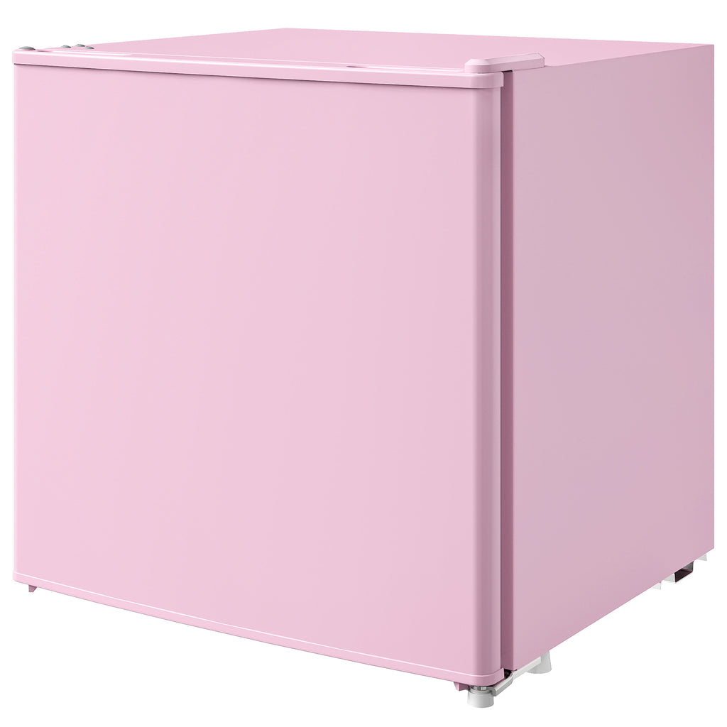 Tischgefrierschrank mit 35 Liter Kapazität, kleiner Gefrierschrank mit umkehrbarer Tür, Rosa