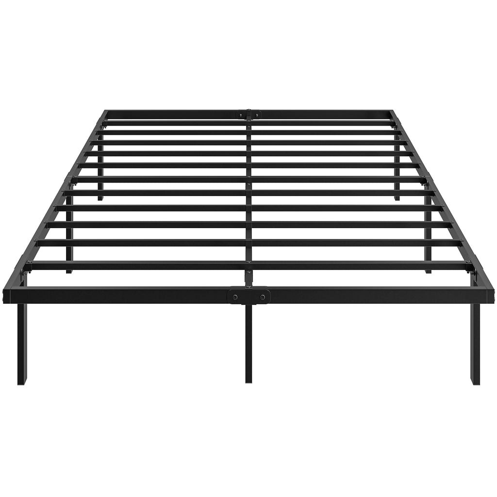 Bettgestell, 140 x 200 cm Metallbett mit Stauraum unter dem Bett, Metallgestell mit Lattenrost, kein Boxspring nötig