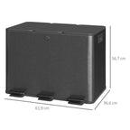 3 x 20L Pedal Bin, Steel Triple Kitchen Bin with Soft Close Lid, Removable Inner Buckets, Fingerprint-Proof, Black