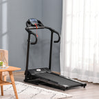 Elektrisches Laufband, faltbar, mit LCD-Display, Geschwindigkeit 0,8-10km/h und 3 Programme, Leistung 500 W, 123 x 62 x 117 cm, Schwarz