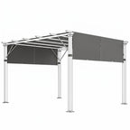 2 Pcs UV Protection Pergola Replacement Canopy, Pergola Shade Cover, Easy to Install, for 3 x 3(m) Pergola, Dark Grey