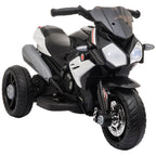 Elektro-Kindermotorrad, Lichter & Ger?usche, 3 km/h, wiederaufladbar, Kunststoff & Metall, Schwarz/Wei?