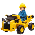 Elektro-Kinderbagger, Caterpillar Kipplaster, 3-5 km/h, mit Fernsteuerung, 3-6 Jahre, Gelb