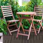 Terrassenfliesen 30 x 30 cm 9 Stück 0,81㎡ Klickfliesen Balkonfliesen mit Klicksystem Drainagefunktion Bodenbelag Fliese für Terrasse Balkon Braun