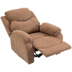 Relaxsessel, Fernsehsessel mit Liegefunktion, Leinenoptik, für Wohnzimmer, Schlafzimmer Dunkelbraun