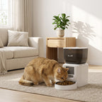 Automatischer Katzenfutterautomat, 2,4G WLAN, 4L, App-Steuerung, 1–10 Mahlzeiten, 10s Futterruf