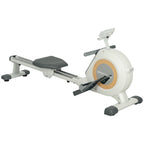 Rowing Machine, 16-Level Magnetic Rower Machine with LCD Monitor and Phone Holder, White