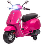 Elektro-Kindermotorrad, Vespa, 3 km/h, 3-6 Jahre, Musik, Licht & Radio, Rosa