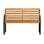 Garden Bench, 122Lx60Wx80H cm-Steel/Wood