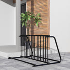 Bike Stand, Double-sided Bike Rack Floor Stand for 6 Bicycles, Kids/Mountain/Road Bikes Garage Indoor Outdoor Use