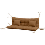 4er-Set Sitzkissen, 150x50 cm wasserabweisend Stuhlkissen mit Bindebänder, 10cm dick Bräune
