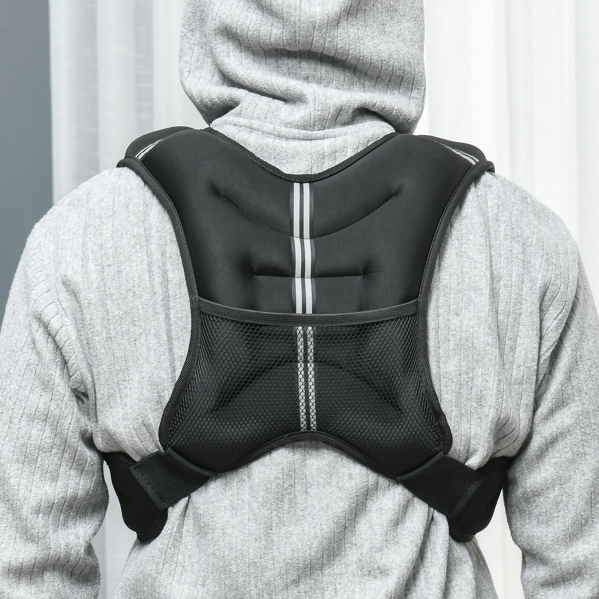 10KG Weighted Vest, Running Weight Vest with Adjustable Strap, Convenient Pocket and Reflective Strips for Men and Women