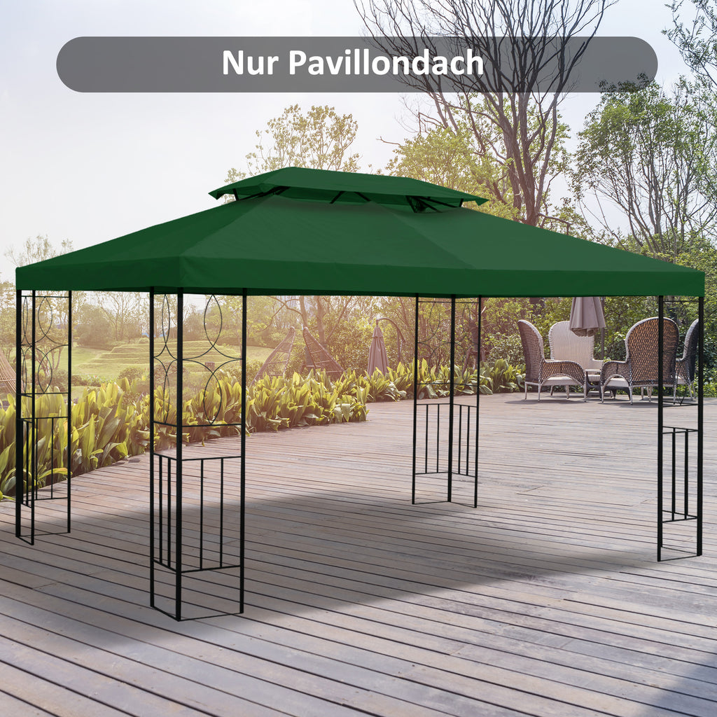 Gazebo Roof Replacement, for 3 x 4m Frames - Green