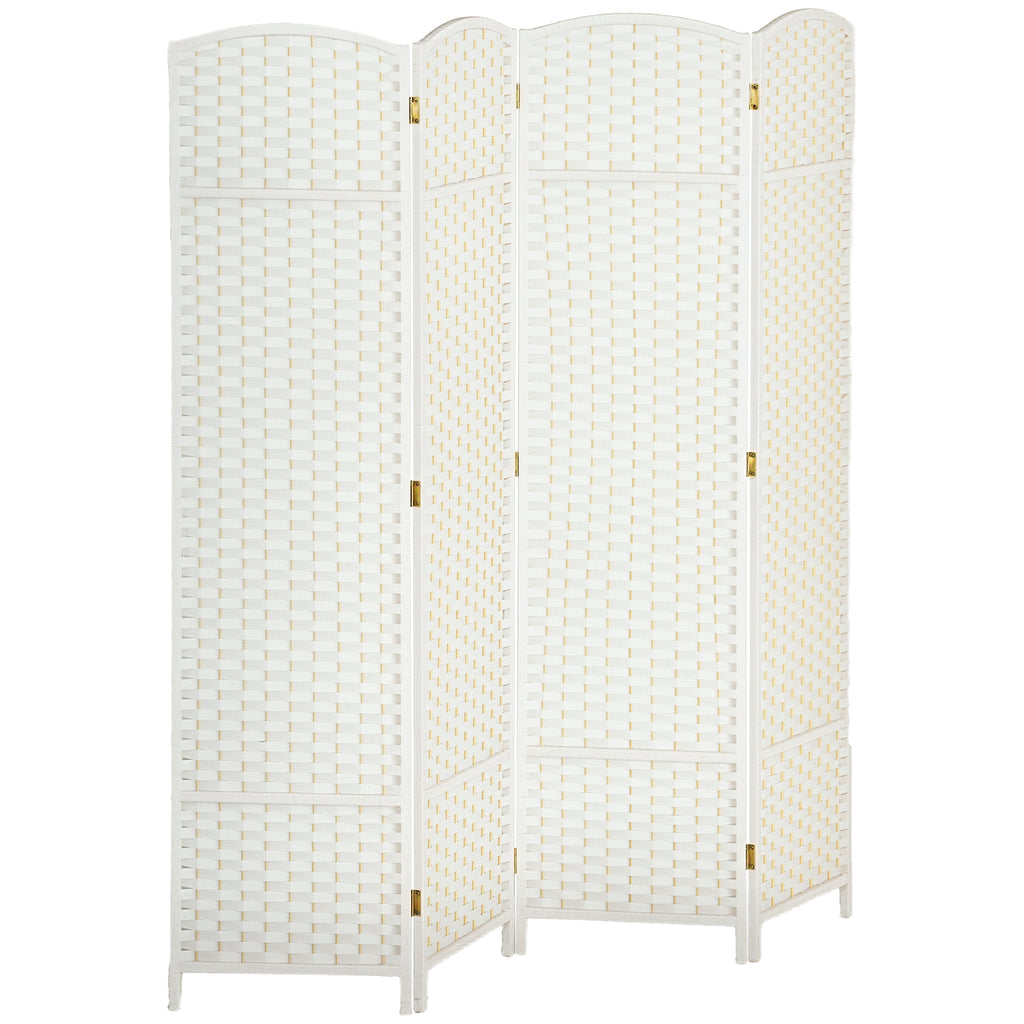 4-teiliger Raumtrenner, Faltbarer Sichtschutz, Sichtschutzwand f¨¹r Wohnzimmer, Schlafzimmer, Homeoffice, Wei?