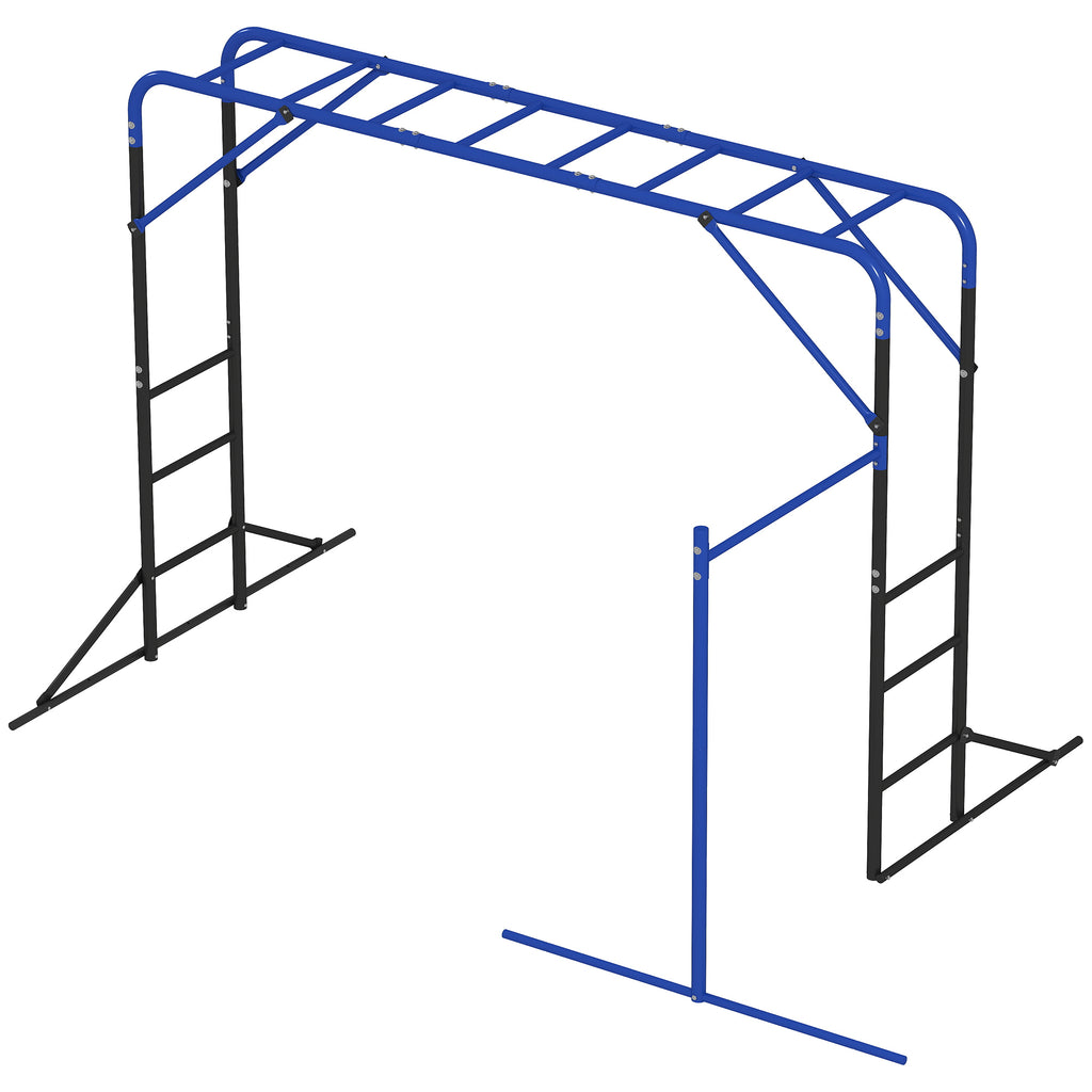 Klettergerüst Outdoor Kletterturm mit Turnstange Klimmzugstange für 3-8 Jahre Kinder bis 150kg 250x190x180 cm Schwarz