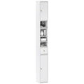 178 cm Narrow Tall Bathroom Cabinet - White